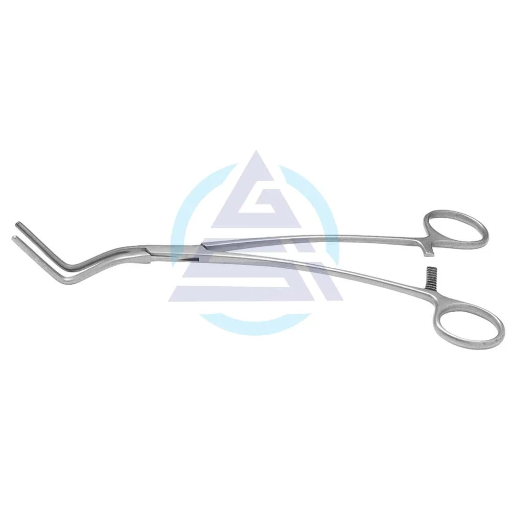 Hot Selling Lees Bronchus Clamp Slight Angle, Overall Length 245mm, Effective Jaw Length 65mm, Jaw Type Debakey 1 x 2 Teeth