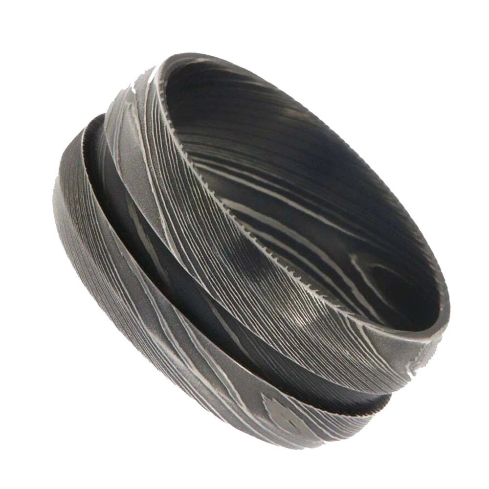 Wholesale Cheap Price Damascus Steel Ring Made In Pakistan / Custom Handmade Damascus Steel Ring For Sale