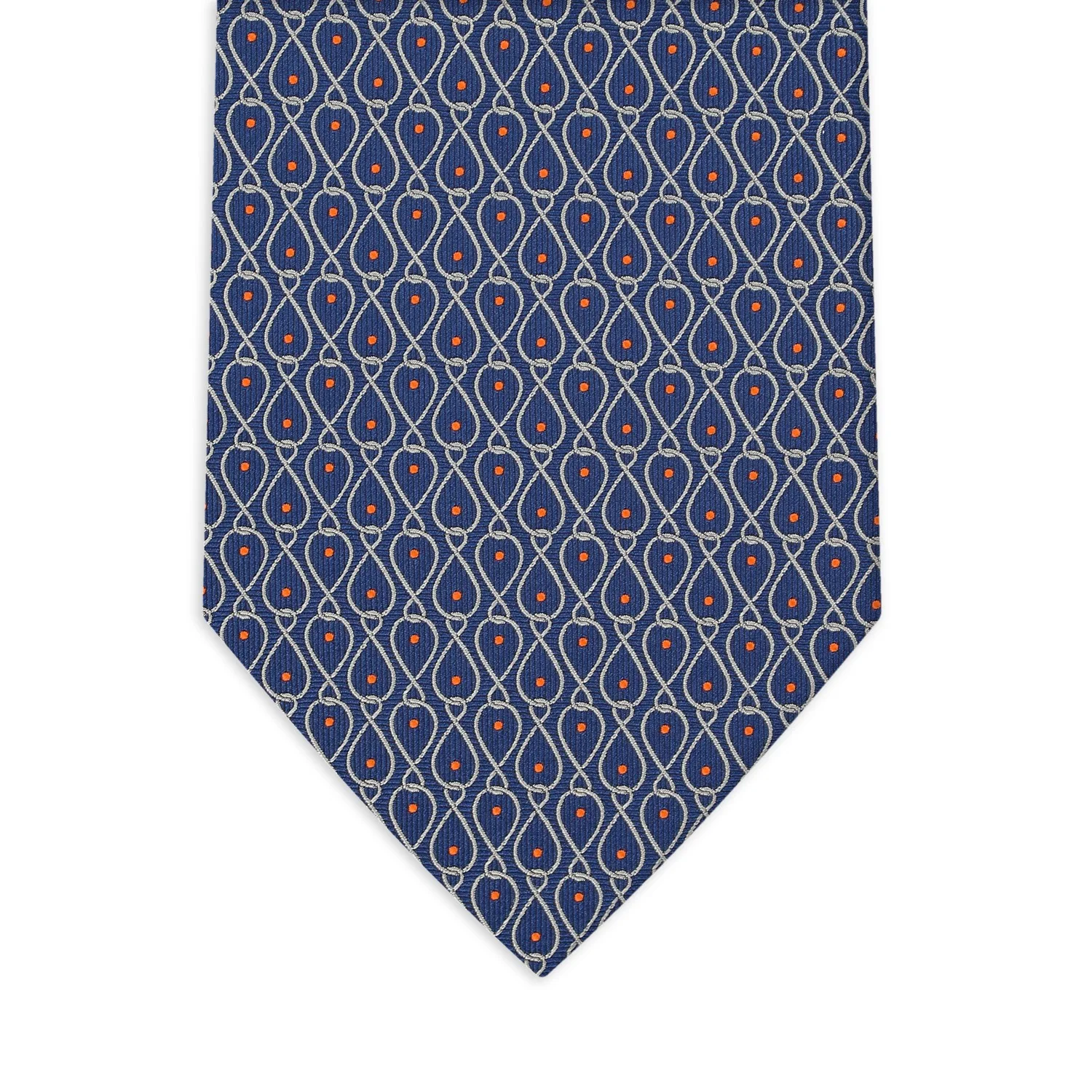 Pisa Blue Jacquard Pattern Italian Silk Tie Distinguished Gentlemen 100% Silk Paisley Floral Dot Prints Make Statement Elegance