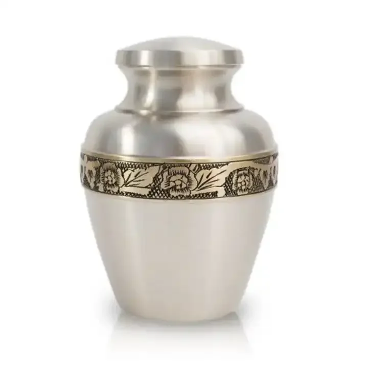 High Standard Human Ashes Small Adult Cremation Brass Funeral Supplies Cremation Urn Human Ashes Open for Export Sales