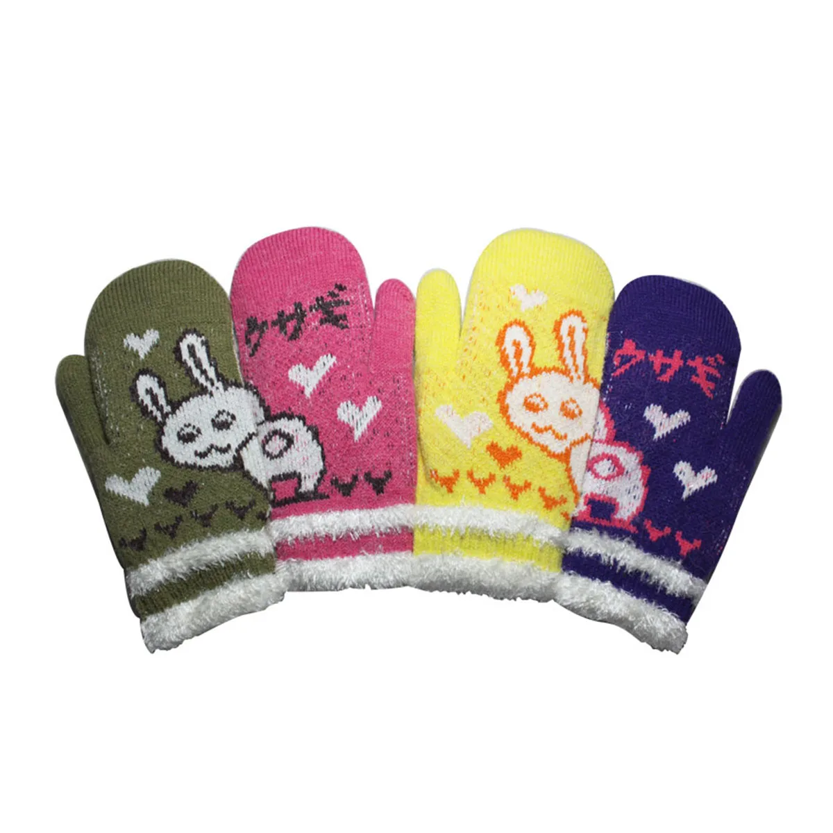 baby boys patchwork outdoor mittens wool gloves