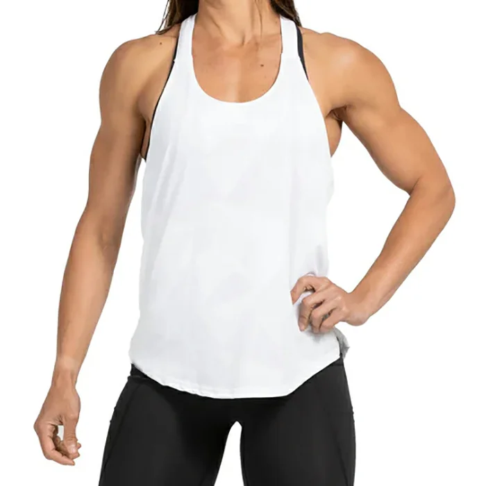 Ladies gym Singlets breathable 100% Cotton slim Fit Gym Wear Workout Sleeveless Custom gym Singlets For Women