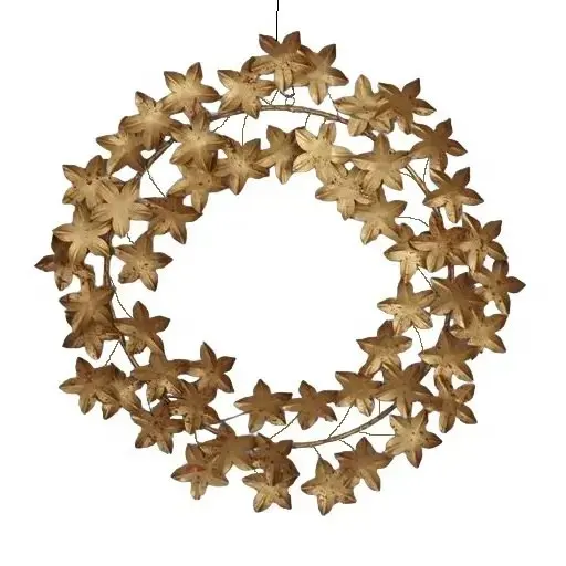 Royal Look Designer Metal Iron Flower Wreath For Christmas Festival Parties Hanging Decoration Flower Wreaths