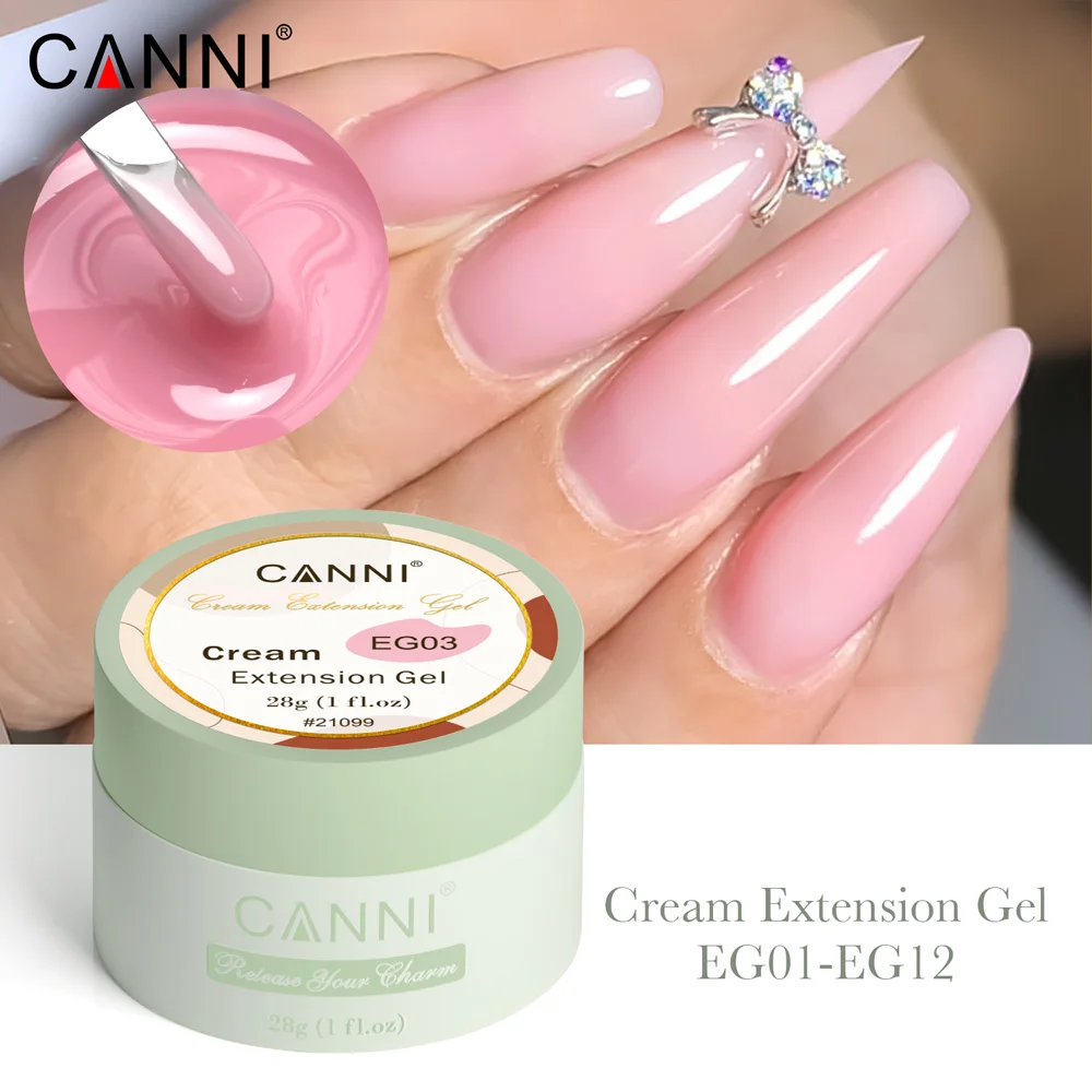 CANNI New 28g Functional Gel Thick Extension Fiber Fix Hard Base &Top Coat Nail Gel Mixing Nail Art Design Cure Construct Gel