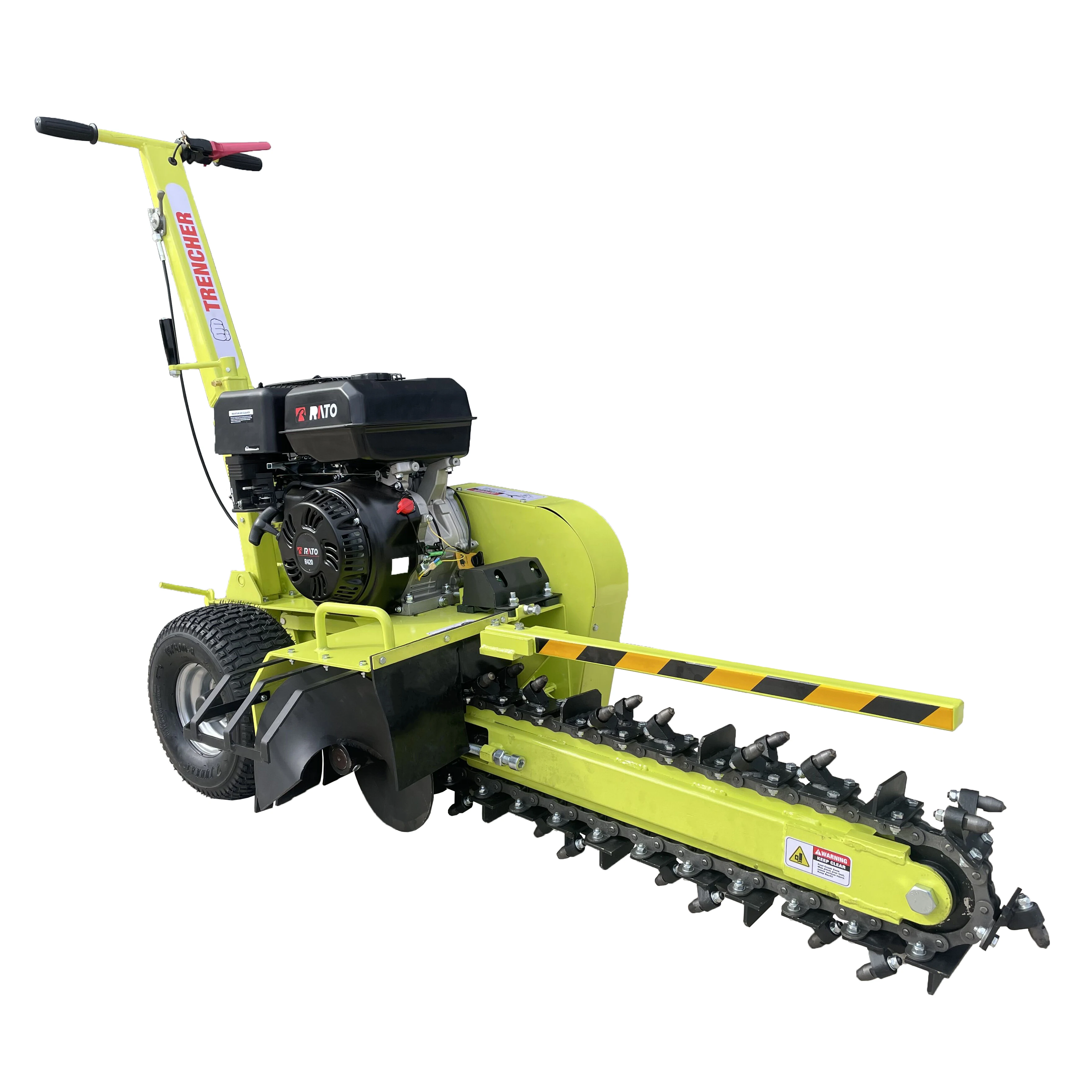 600MM Trencher 15hp Petrol Walk Behind Mini Chain Trencher Machine Mini BM689