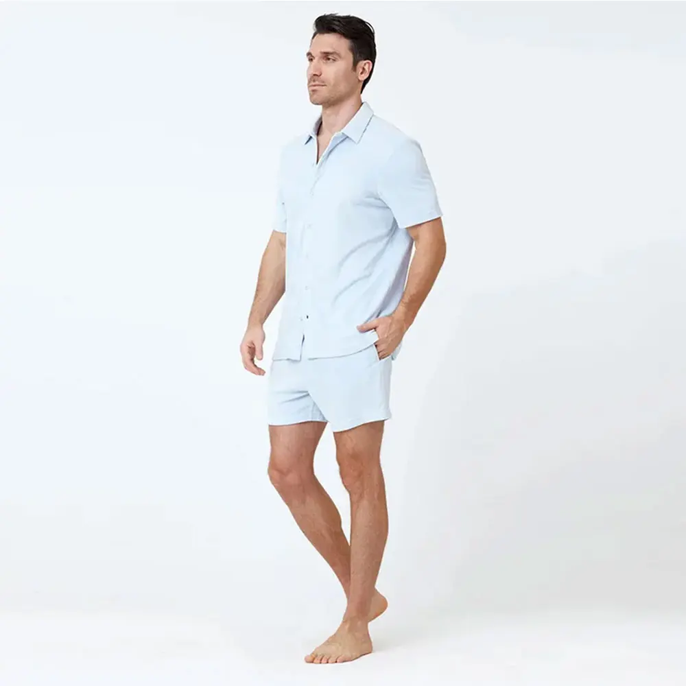 Custom Logo Summer Sportswear 2 Pieces Suits Polo T Shirt Short Tracksuits Men Running Custom Men Shorts Set