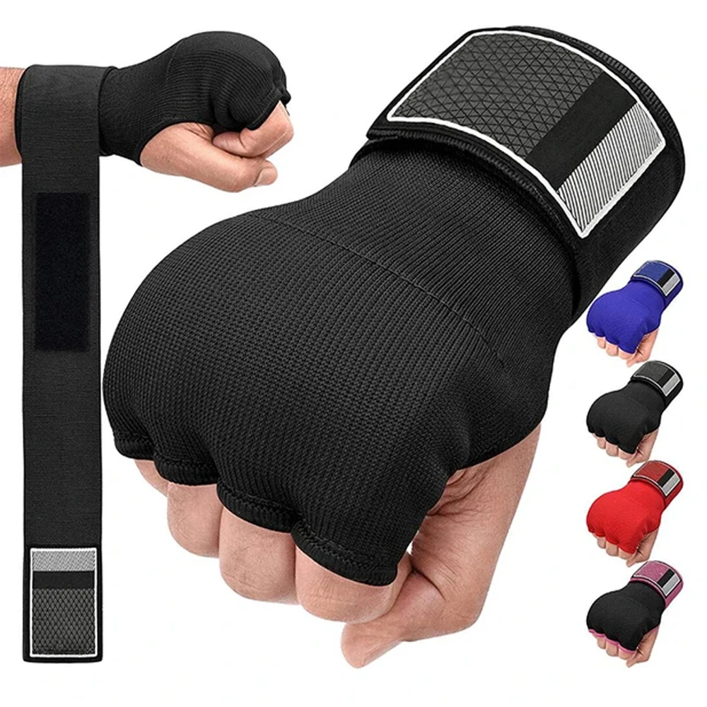 Boxing Gel Gloves Hand wraps With Padded Foam Inside MMA Fighting