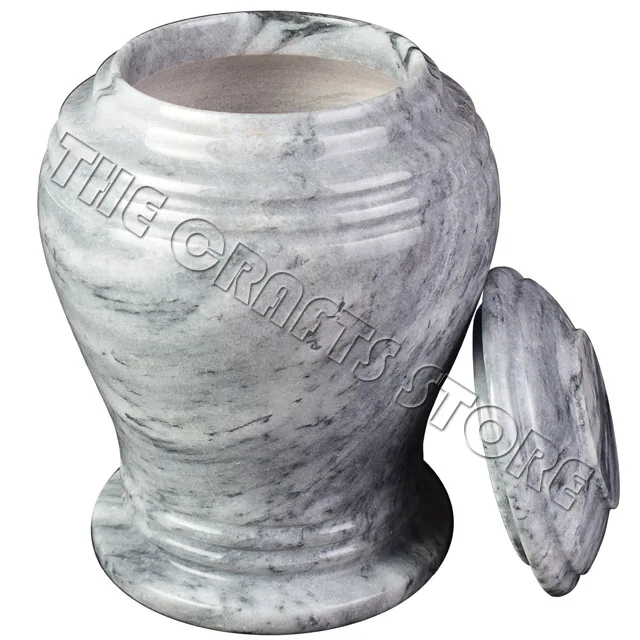 Hot Selling Direct Factory Grey Marble Jade Extra Large Tower Funeral Burial Urn and Marble Cremation Urn Ashes