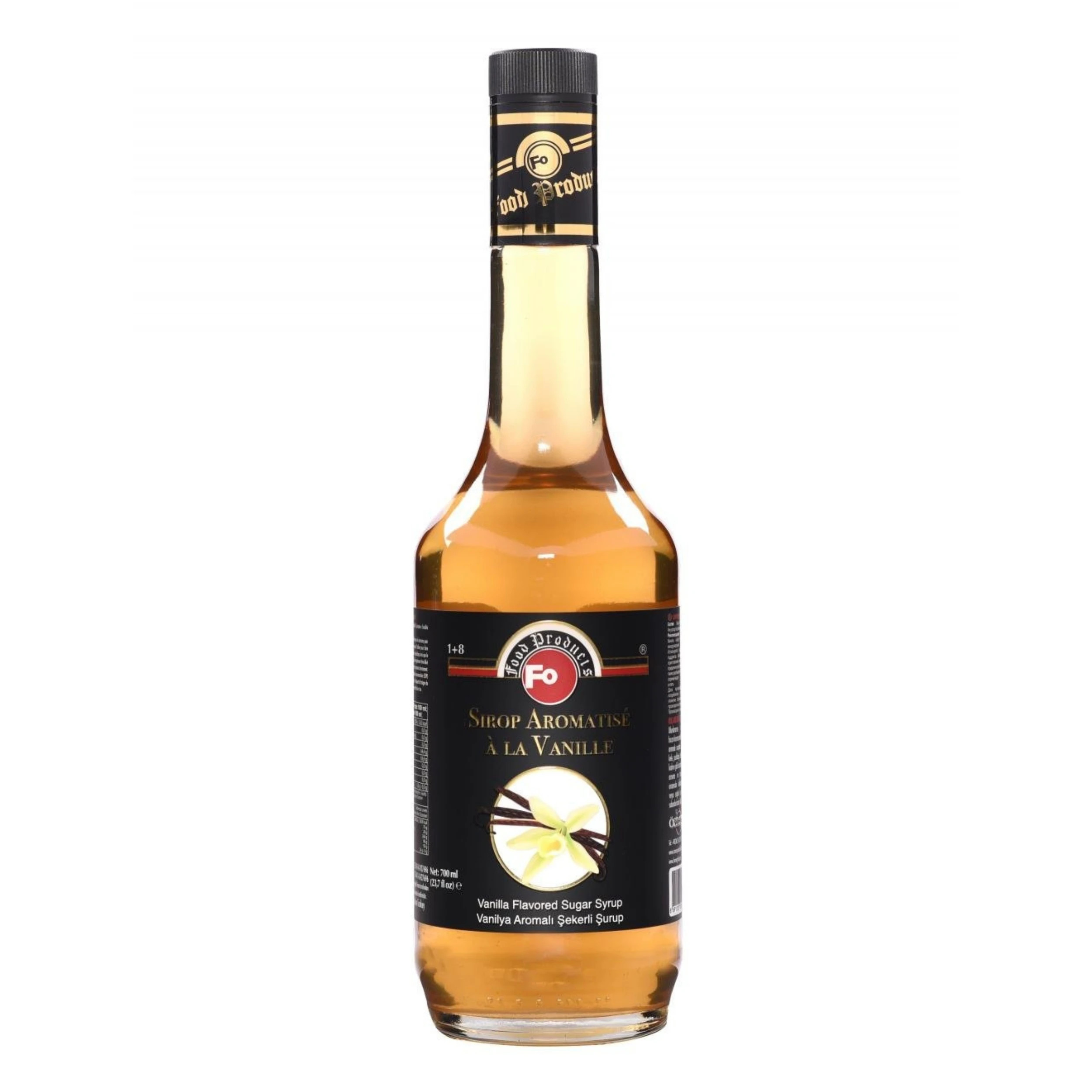 Fo Vanilla Flavored Syrup 700ml Vanilla Flavored Cocktail Syrup Wholesale for Hotel Restaurant Cafe Made in Turkey Premium