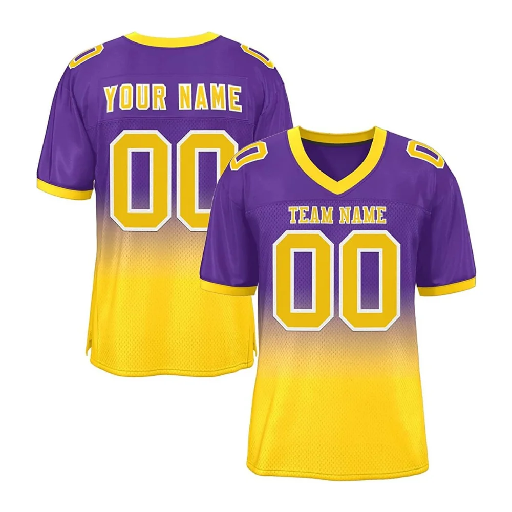Wholesale American Football Custom Full Sublimation Fan Jersey Customized Design American Football Fan Jerseys