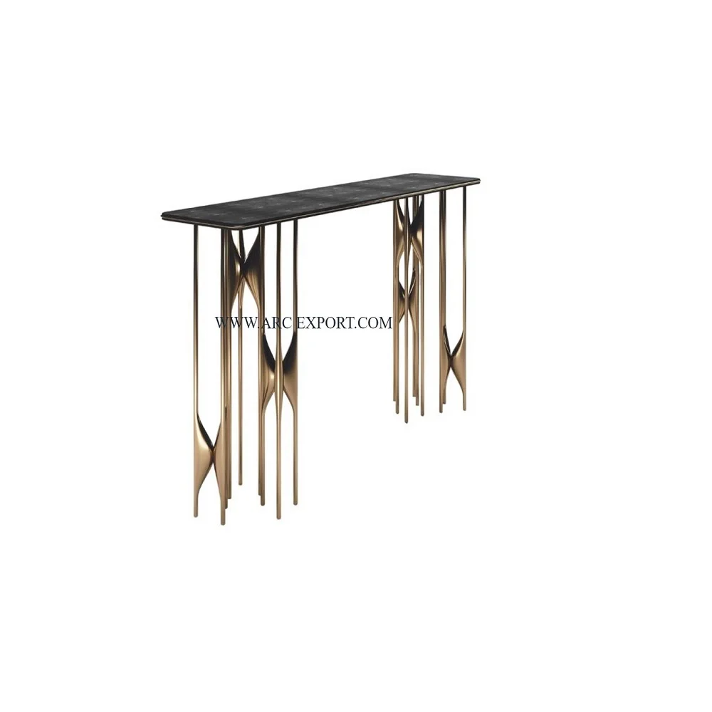 Best Selling Metal Gold Plated Home Console Table Bestest Quality Marble Top Living Room Furniture Console Table From Indian