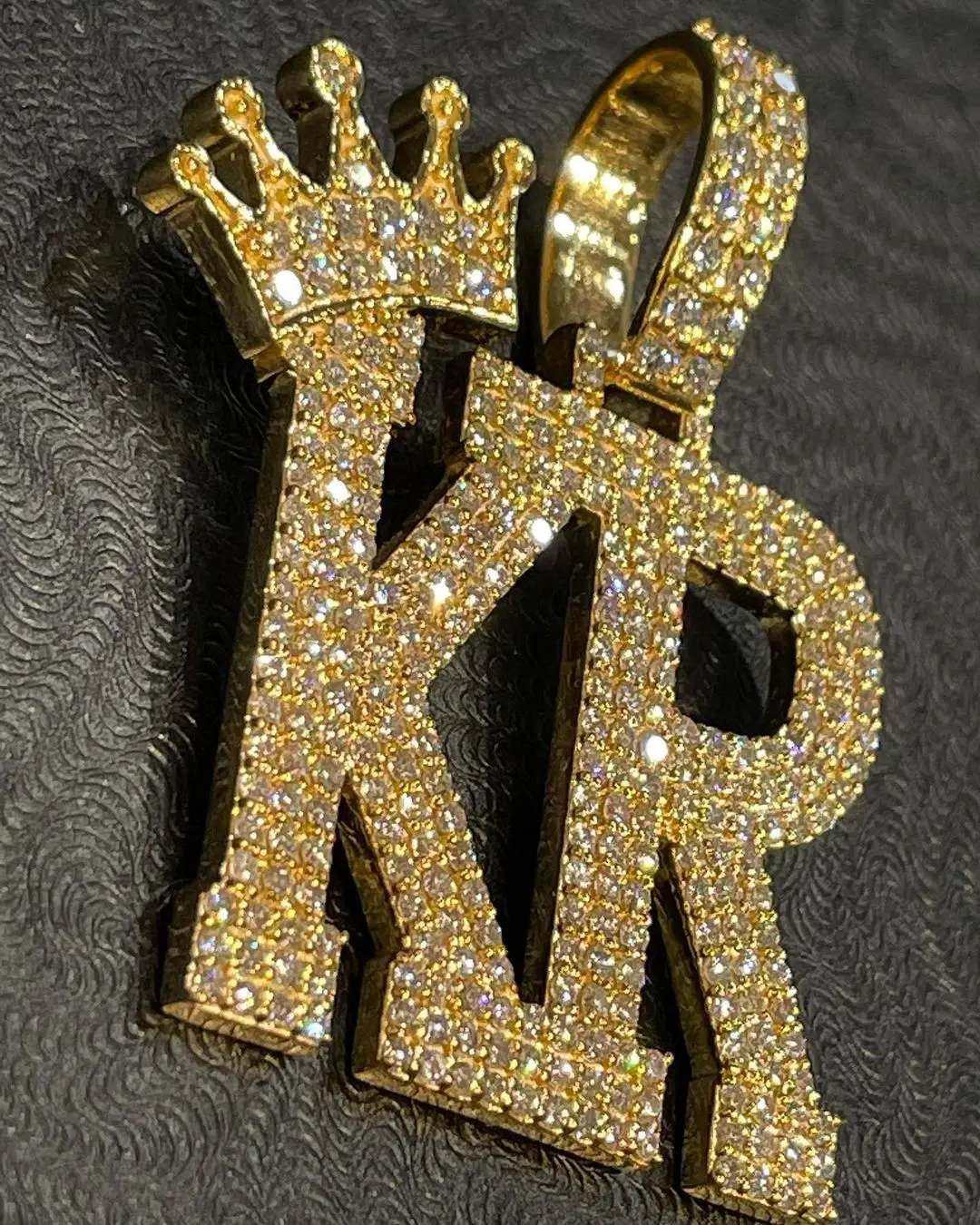 Hip Hop Style Custom Initial Name Pendant 925 Sterling Silver VVS Moissanite Diamond Iced Gold KR Moissanite Pendants Charms