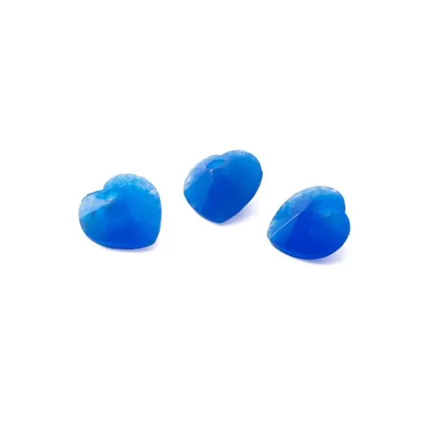 Factory Direct Blue Jade Heart Shape Beads High-End Natural Gemstone for Jewelry Making 8mm size Loose Stone