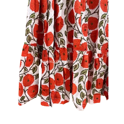 Quality Assured Indian Cotton Maxi Skirt Women Bohemian Vintage Wrap Design Two Wheels Fashionable Boho Printed Long Wear Tunic