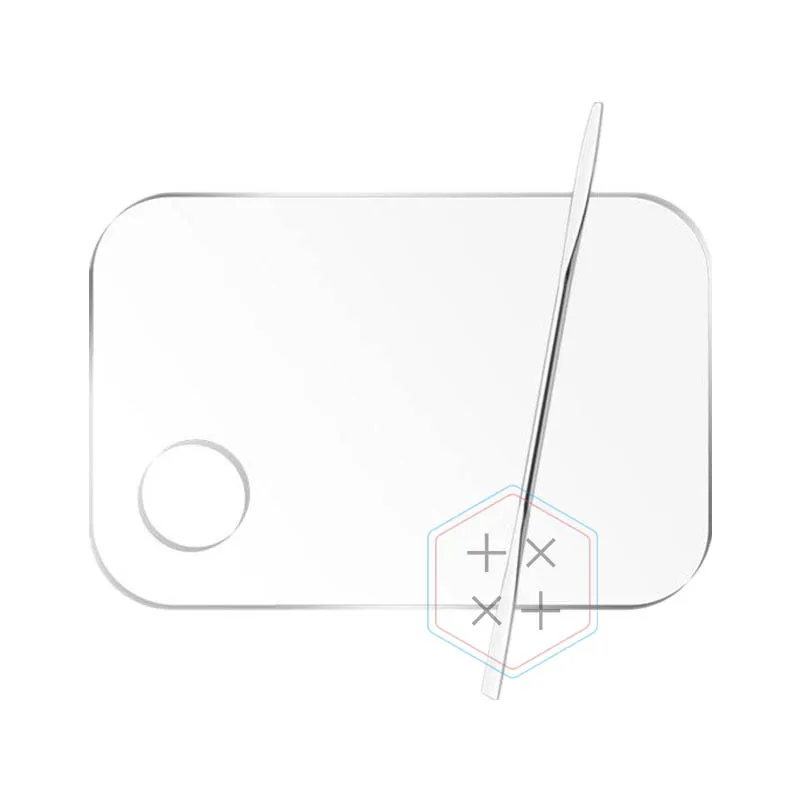 Acrylic Clear hand-held Professional Makeup Mixing tray Foundation nail Art palette