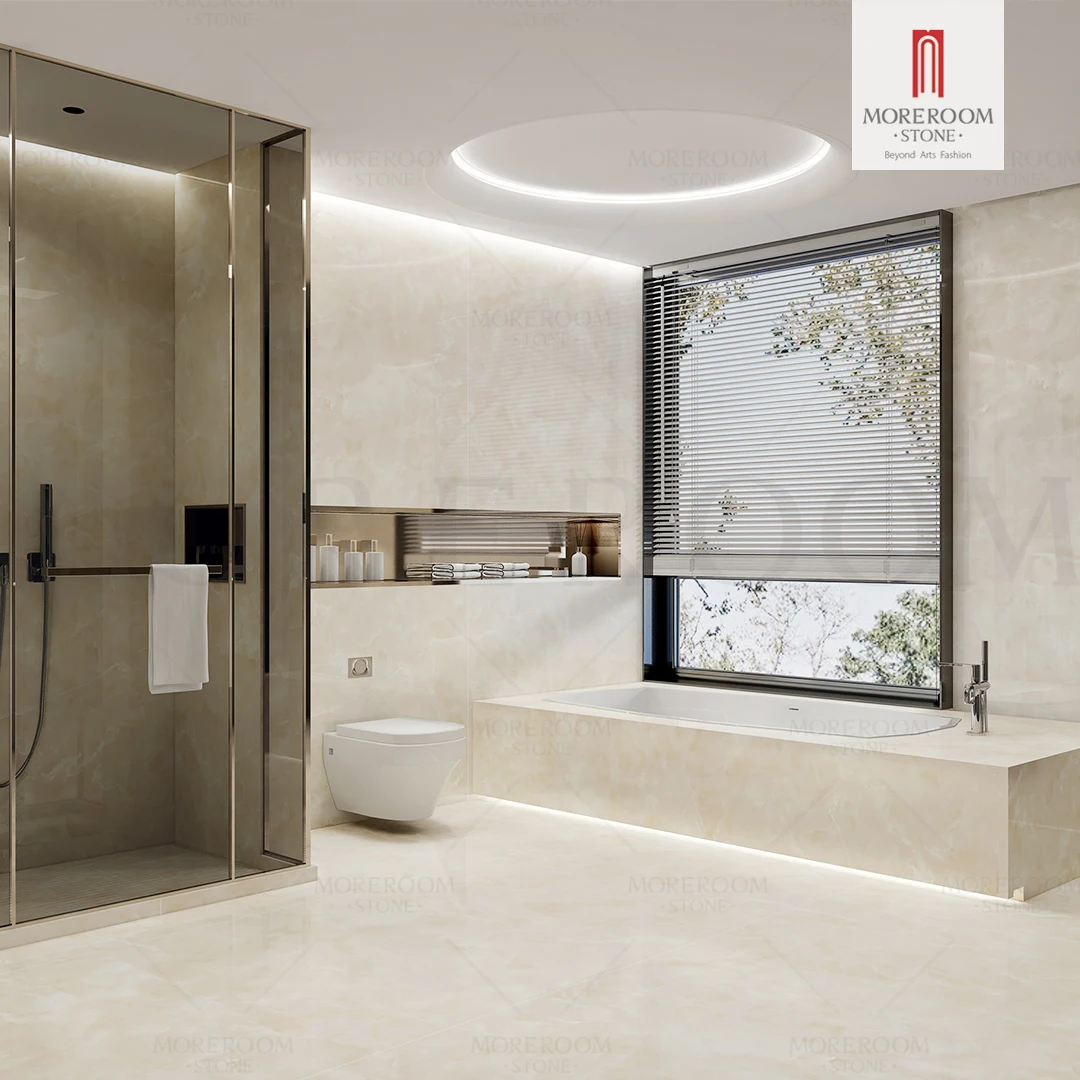 1200*2700*6mm Porcelain Polished Glazed Slabs Iceberg Onyx White Large Format Tiles