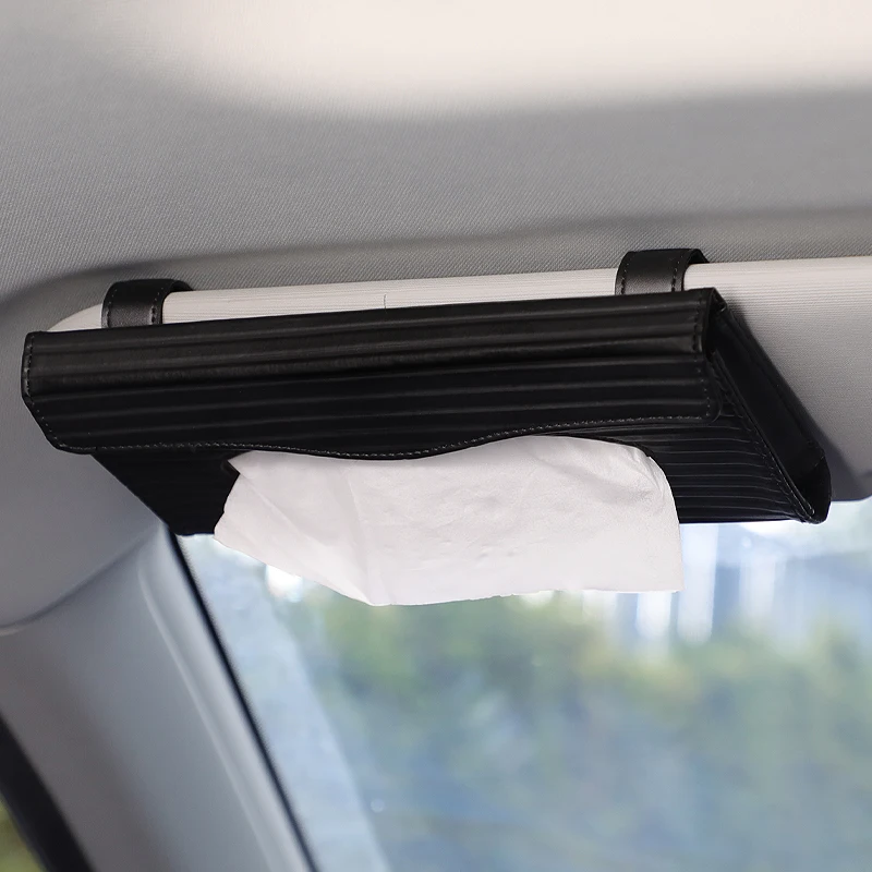MAVOBO Car Tissue Box is Practical and Suitable for Car Interior Decoration Sun Visor Hanging Tissue Box