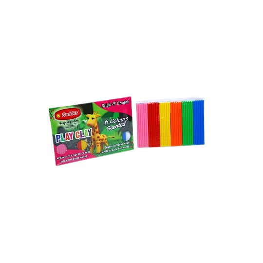 Quality Assure Play Clay 6 Color Stripes 50 GM Weight For Kids Playing Usage Clay Stripes Wholesale Prices