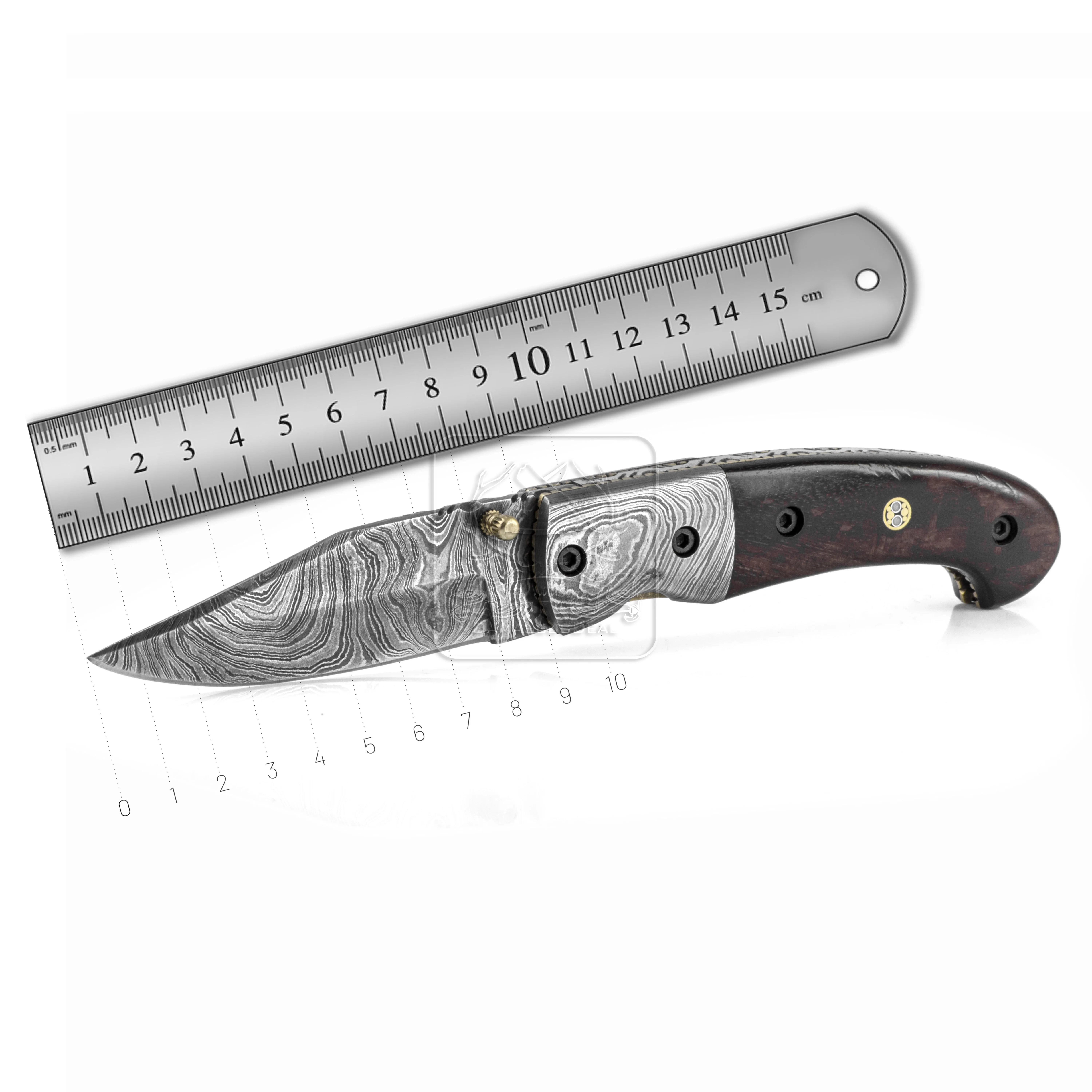 Damascus Steel Folding Knife DD-FK-585 Hot Selling Pocket Knife Outdoor Survival Hunting Knife Multi Tool Bushcraft Camping