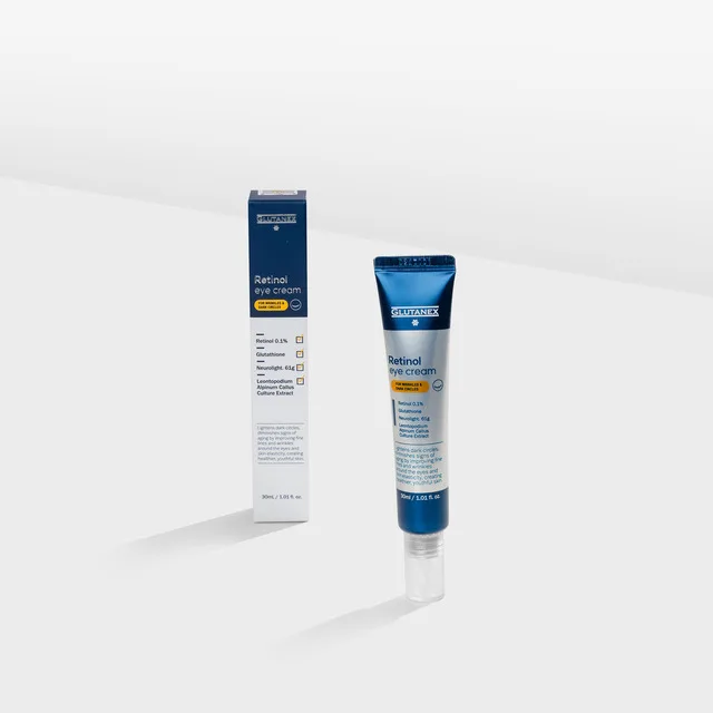 Glutanex Retinol Eye Cream for Wrinkles and Dark Circles Under Eye Bags and Fine Wrinkle 30ml