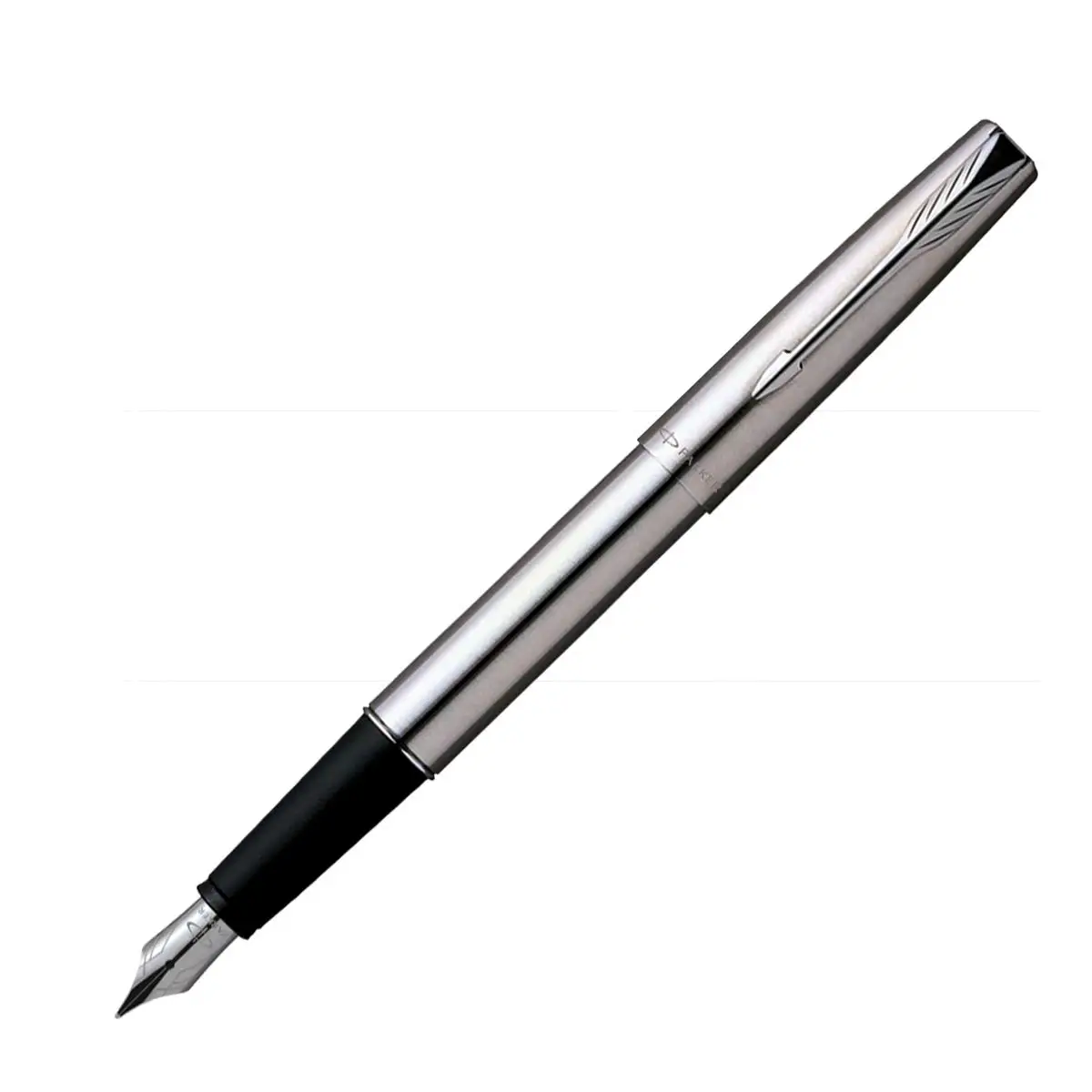 Classy Genuine Parker Frontier Stainless Steel - Fountain Pen - Silver Trim - Gift Box Wholesale Direct Factory Price