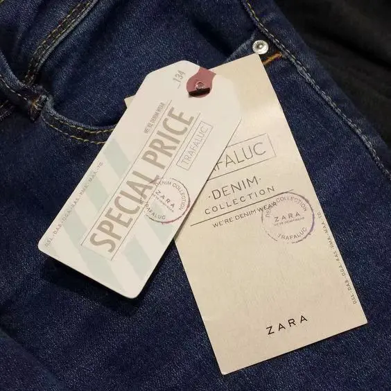 Directly Factory Paper Envelope Hang Tags Custom Private Brand Logo Recycled Design Swing Tags For Bag Jean Jewelry Hang tag