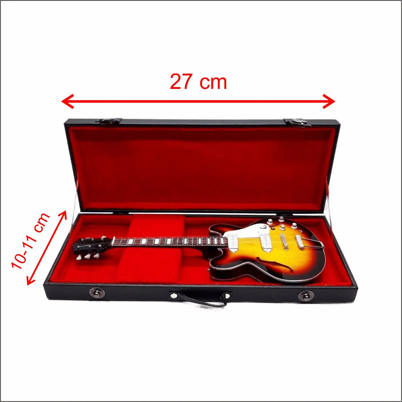 Miniature Hardcase Rectangle For All model Miniature Guitars Exclusive 25 cm