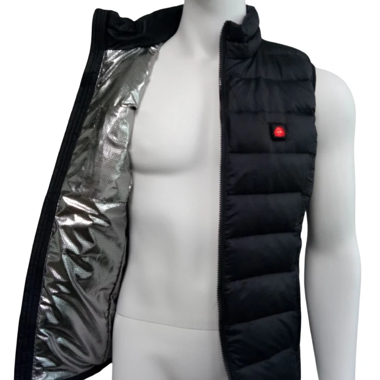 Winter Unisex Washable Lightweight USB Electric Heated Down Vest With 3 Heating Levels