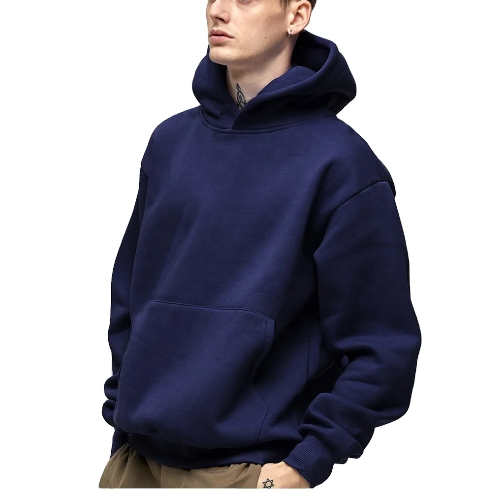 new trendy Custom casual streetwear padded hoodies unisex cotton sweatshirt hoodie 100%cotton hoodies high quality made in india