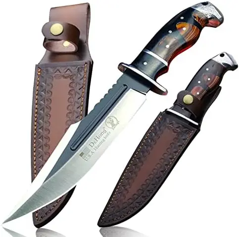 Gear Ultimate Survival Knife - Fixed Blade Knife with Fire Starter, Sharpener, and Emergency Whistle Knife Sheath
