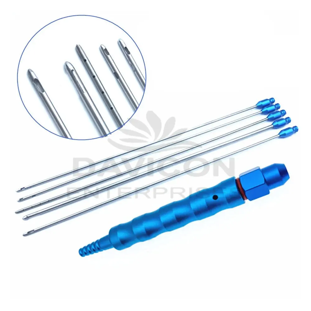 Solid Color Surgical Product LOW MOQ  Gasparotti Cannulas / Most Selling stainless steel Plastic Surgery Gasparotti Cannulas