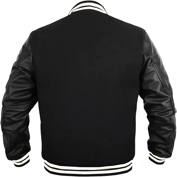 High Quality Reversible Baseball Jackets for Men Custom Embroidered Logo Letterman Varsity Breathable Leather Sleeves Price
