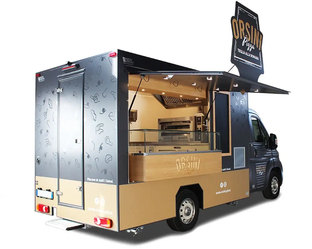 Standard Street Fast Mobile Food Cart Truck Trailer with Kitchen Equipments Frozen Cart Customizable Now On Sale