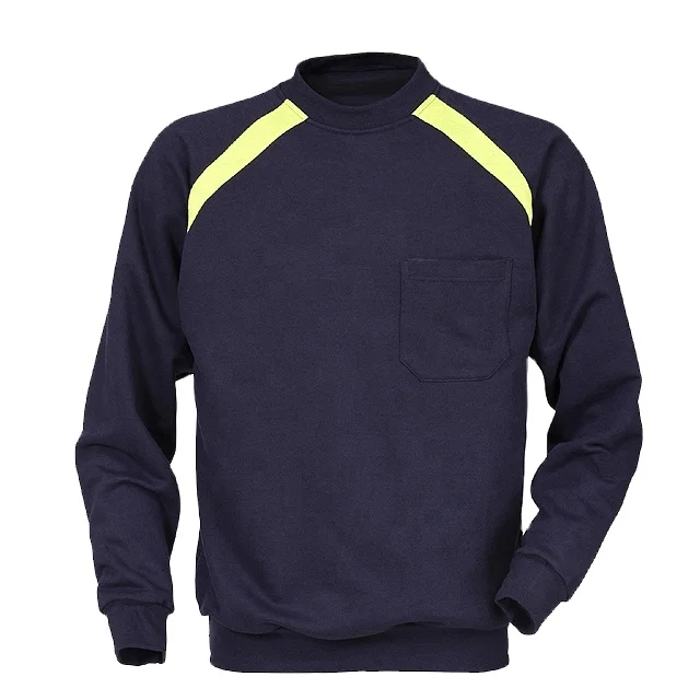 Reflective Safety High Visibility Long Sleeve Shirts ANSI Class 2 Hi Vis Construction Work T-shirts for Men