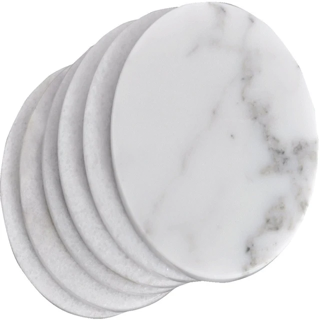 Marble Glass Coasters Relatives Gift Best Selling Most Popular Long Life Glass Marble Coasters Set accessories classic
