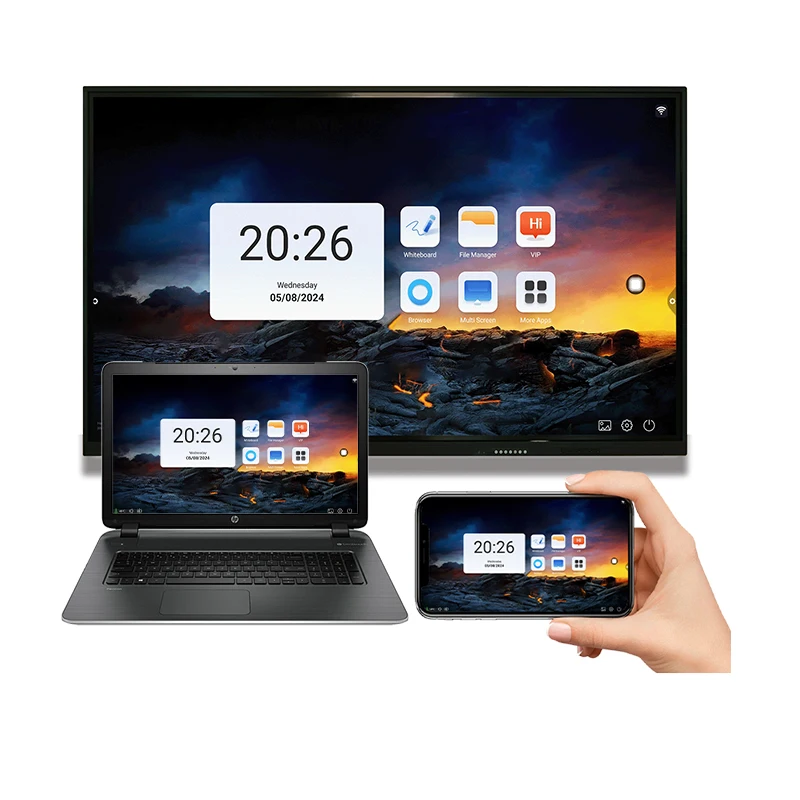 YCZX 65 Inch 4K Display Smart Board Touch Screen Digital School Teaching Flat Panel Interactive Whiteboard Smartboards