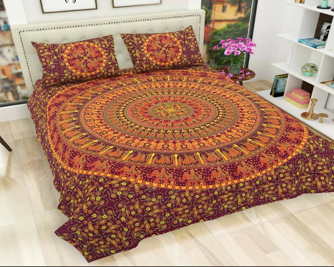 Indian Jaipuri Bedsheet 100% Cotton For your home Low Price Bedsheets for Home Decore