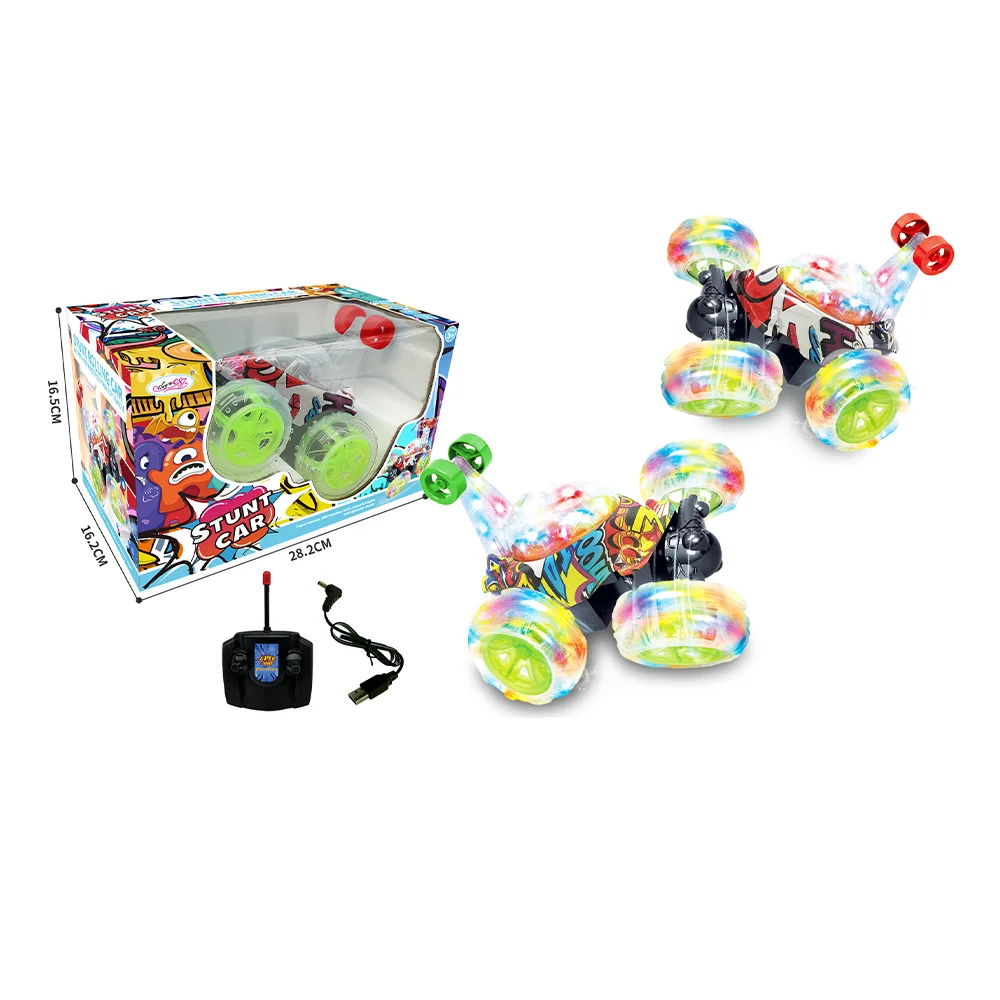 Factory Direct Remote Control Four Way 360 Degree Rolling Rotation Fast Drift Car Stunt Toy Car