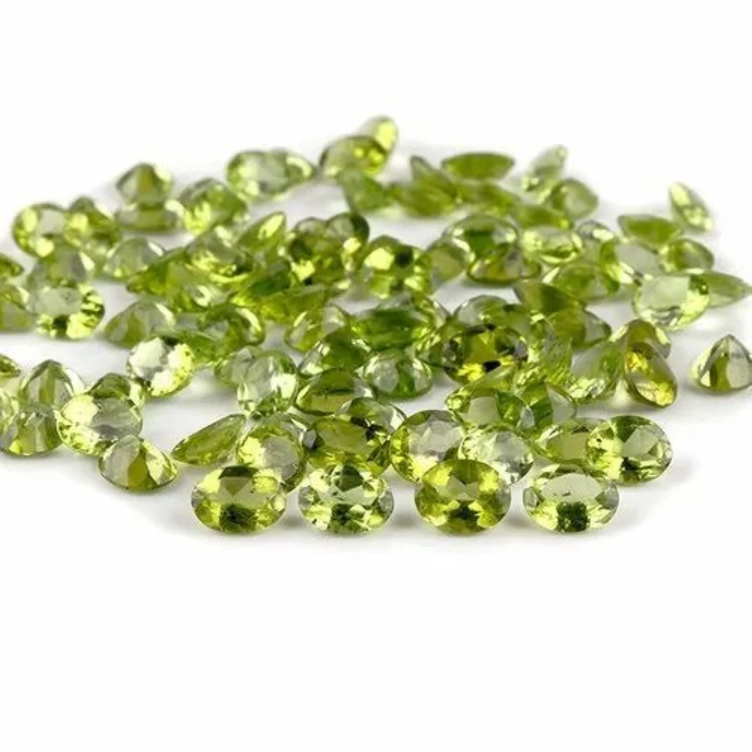 Wholesale Natural Polished Green Peridot Stone Gemstone Plain Cabochon Loose Gemstone Lot Mix Shape Size For Jewelry Making