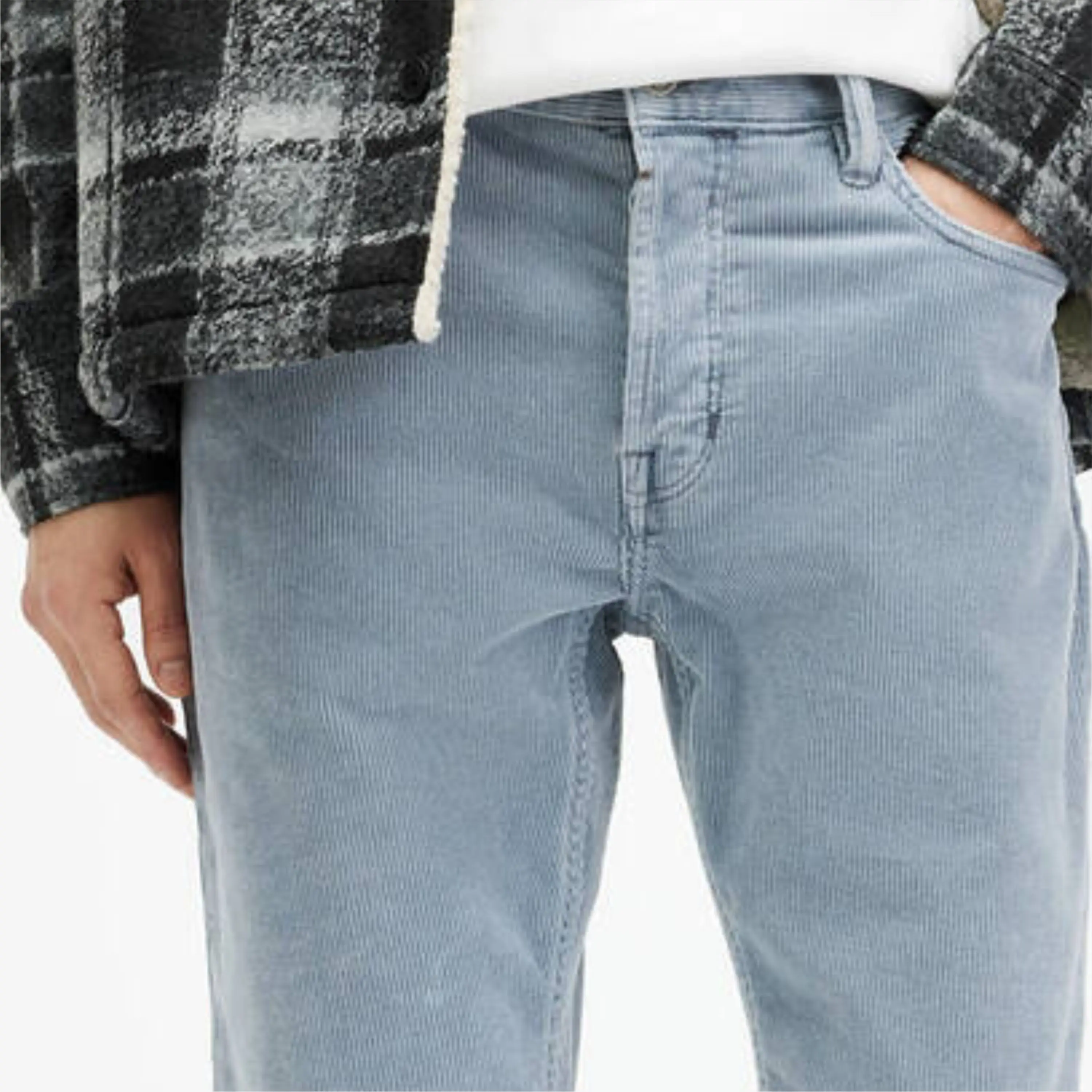 Wholesale Large Size Fashion Loose Stretch Men Straight Jeans 2024 New Design Trend High Waist Business Casual Long Pants