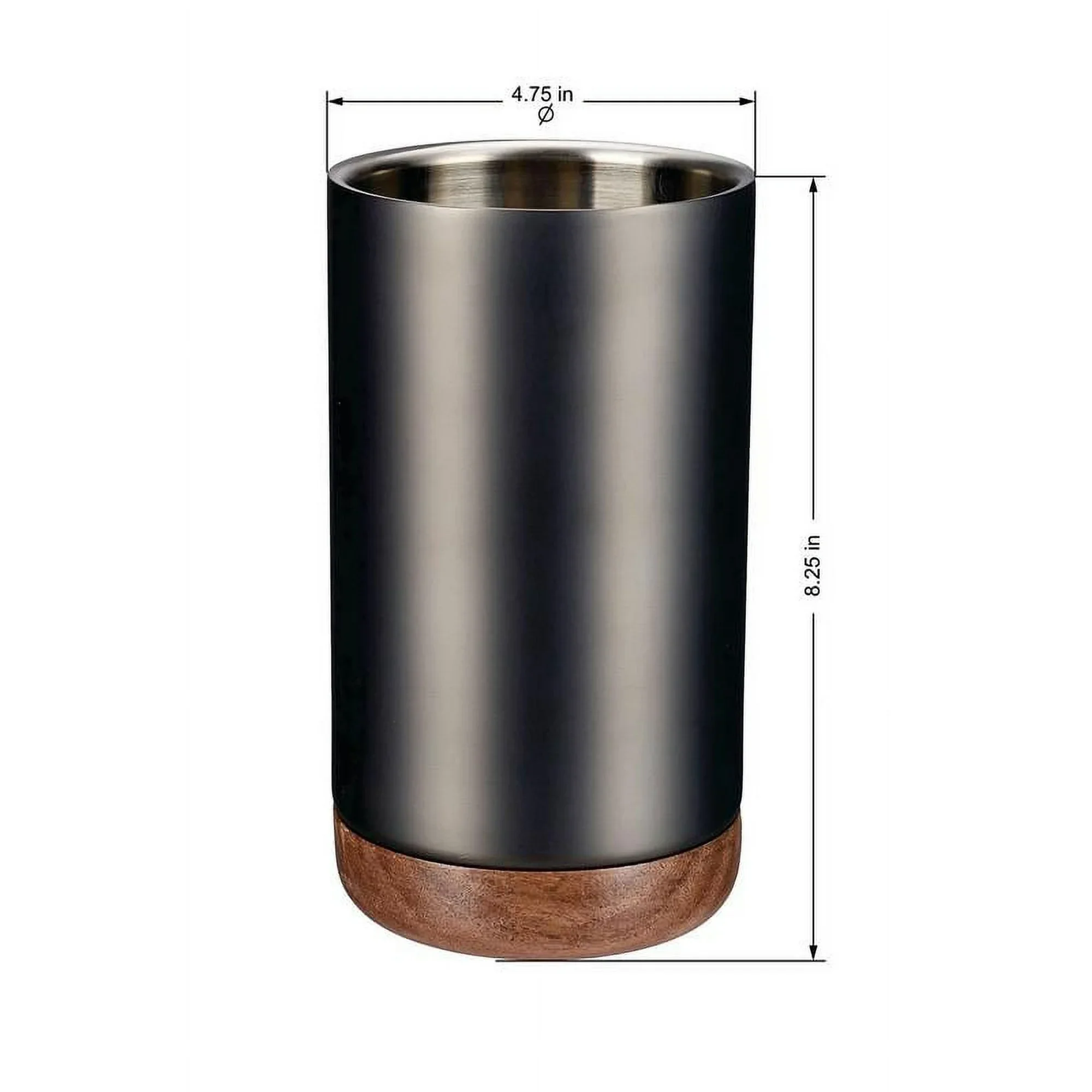 Elegance Wine Chiller/Cooler Double wall Stainless steel+wood KGN BWWC 230 Black nickel barware equipment accessories top seller