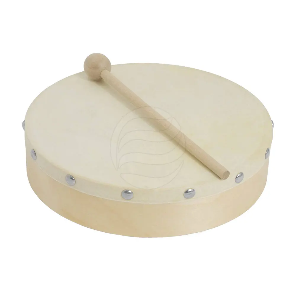 8 Inch Hand Drum Musical Percussion Hand drum Wood Frame Bodhran Drum with Mallet