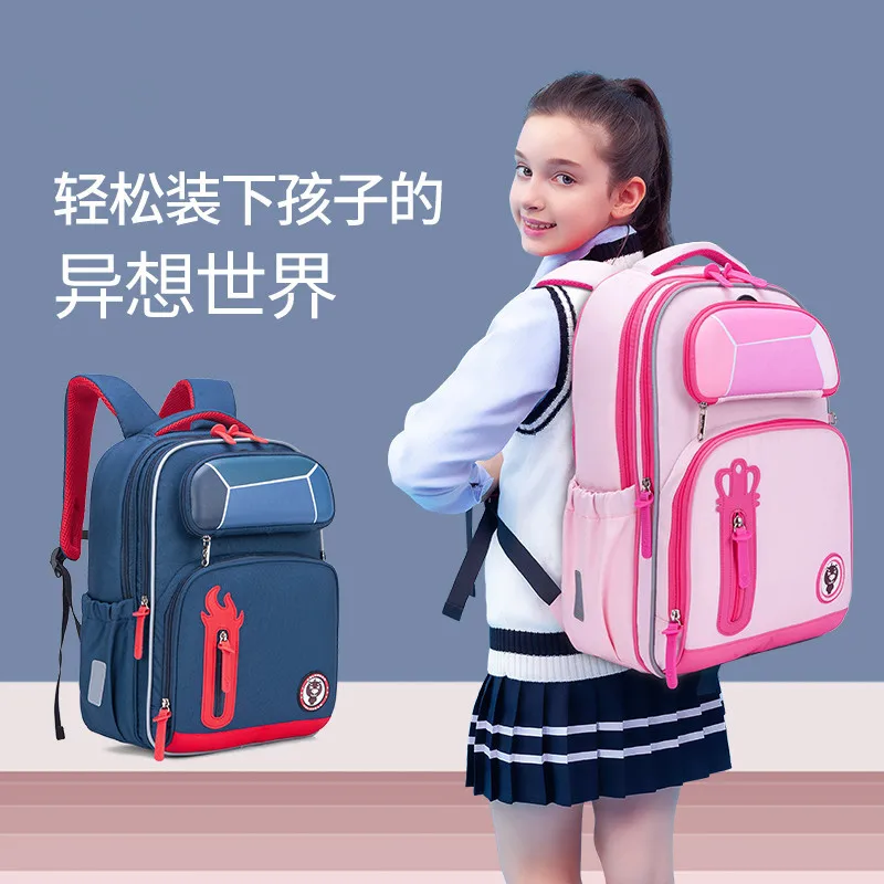 Suitable For Grades 1-9 Children Orthopedic School Backpack Boys School Bags Girls Waterproof Backpacks Kids Satchel Schoolbgs