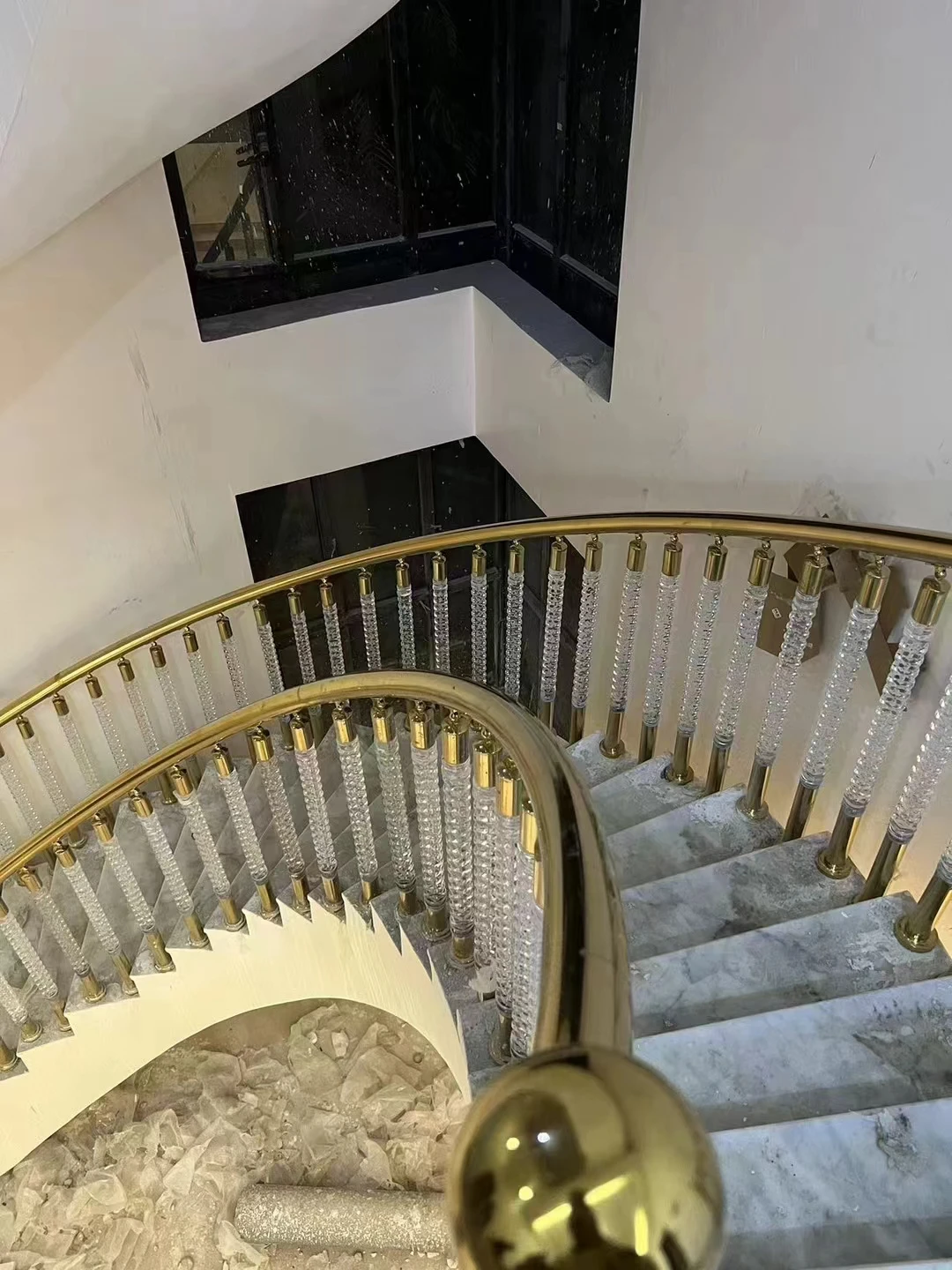 High quality Acrylic Crystal Baluster Handrail Acrylic Pillars Posts Staircase for house design