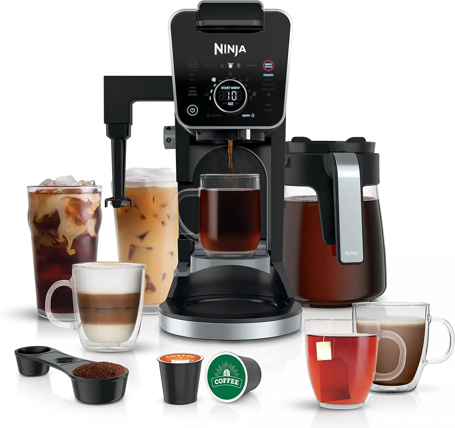 Drip Coffee Maker With K Cup Dual Brew Pro Specialty Coffee System Coffee Machine Compatible with K-Cup Pods 12 Cup Single Serve