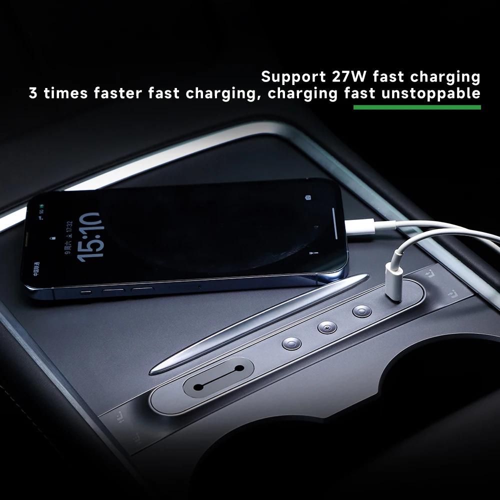 New Center Console Multi-Control Buttons USB Docking Station for Tesla Model 3 & Y