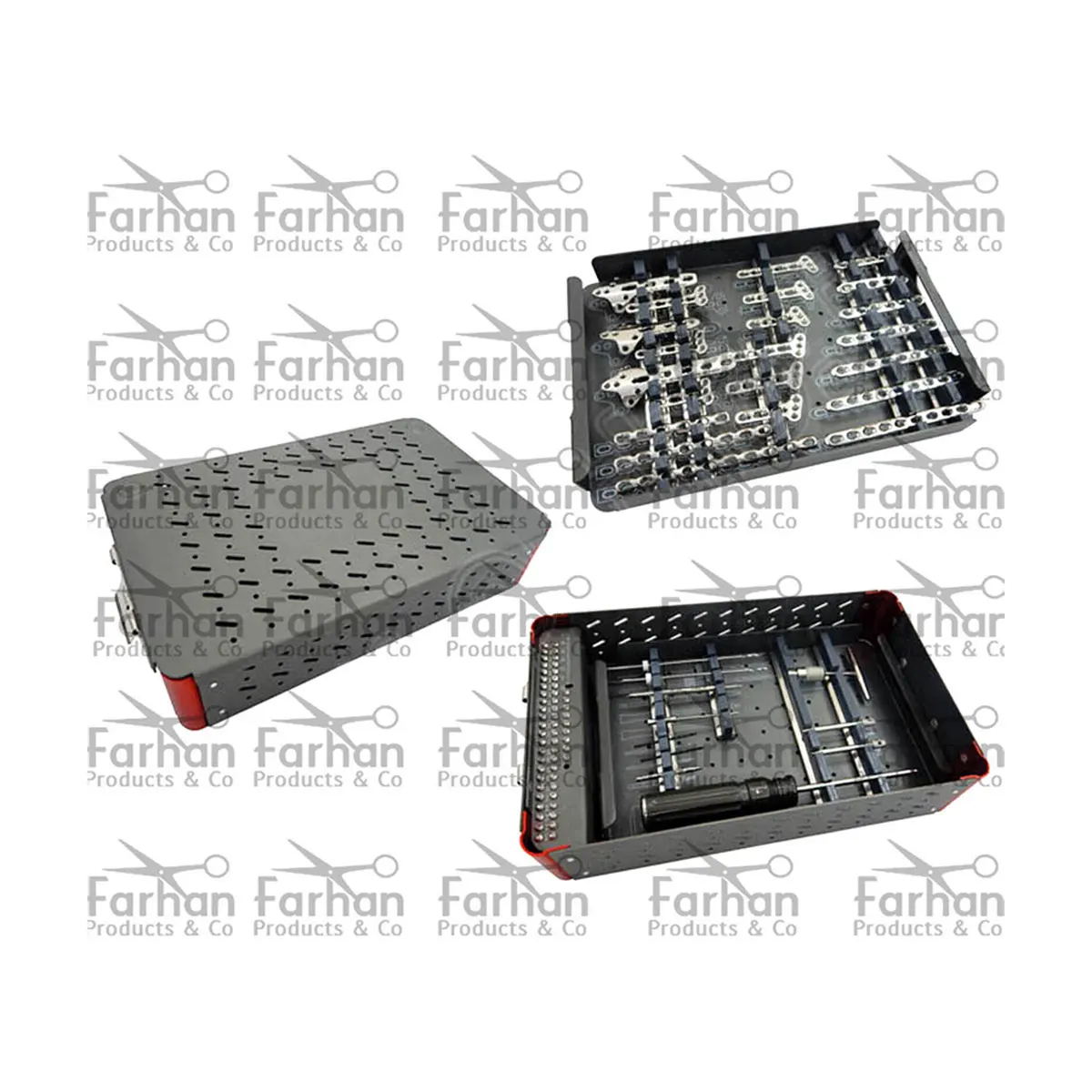 Small Fragment Safety Locking Plates & Screws Set Orthopedic / veterinary