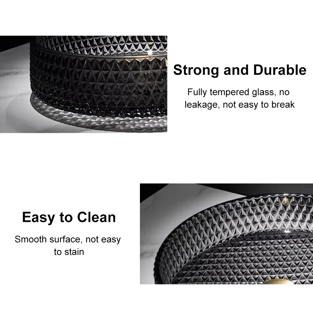 Wholesale Crystal Wash Hand Transparent Glass Wash Basin Vessel Bathroom Glass Sink