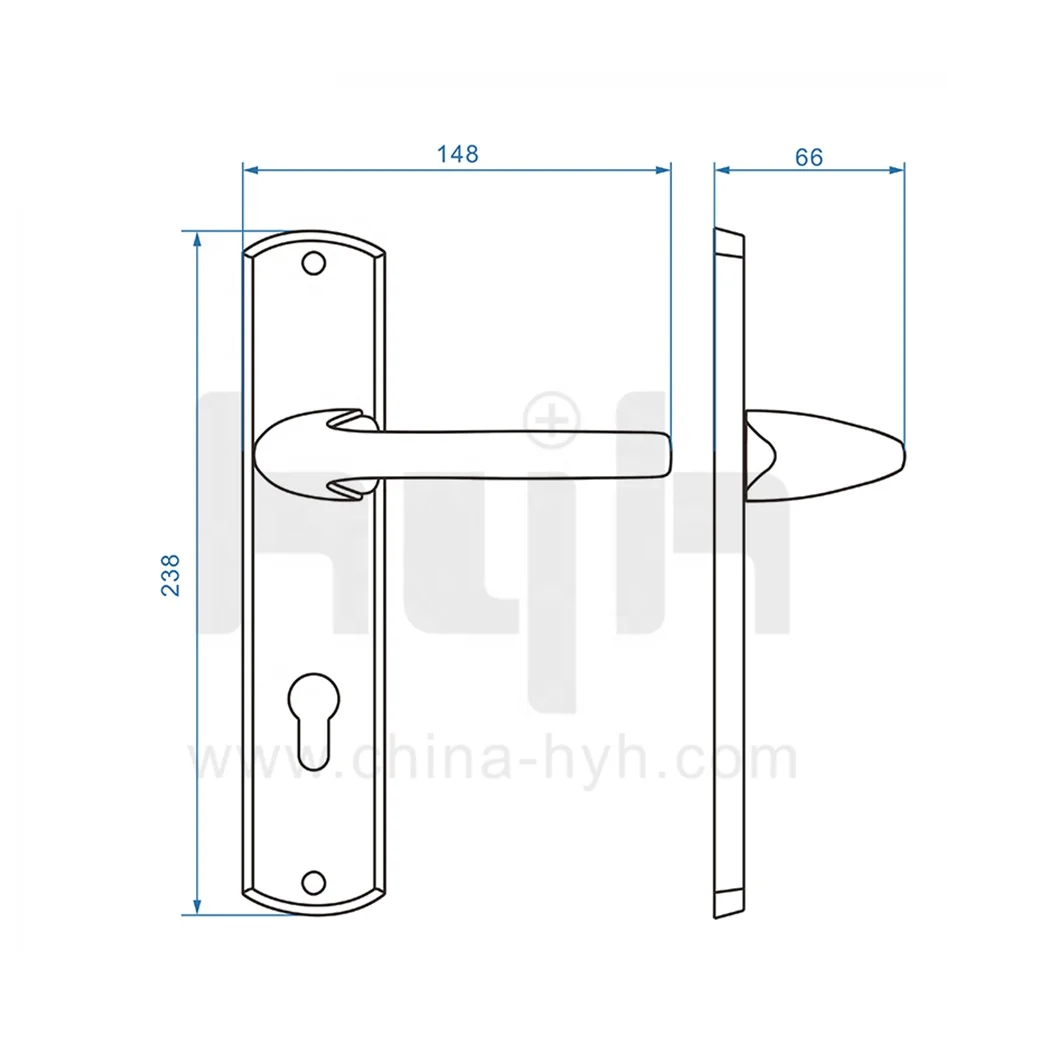 Guangdong-hyh hardware High Quality  Cylinder Handle Mortise Door Lock with European Design