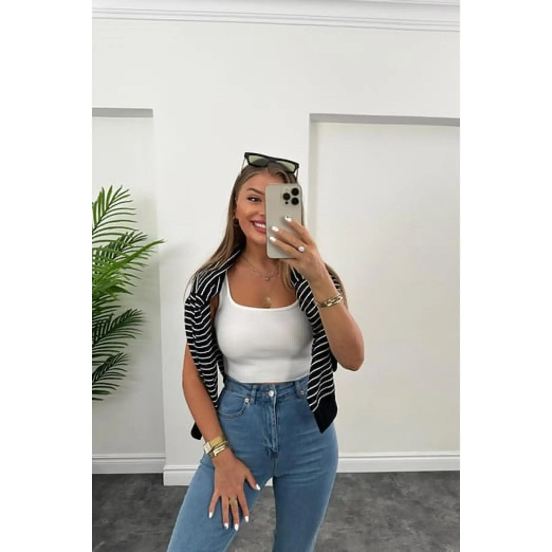 Light Blue Original Brand High Waist Slit Lycra Loose Jean